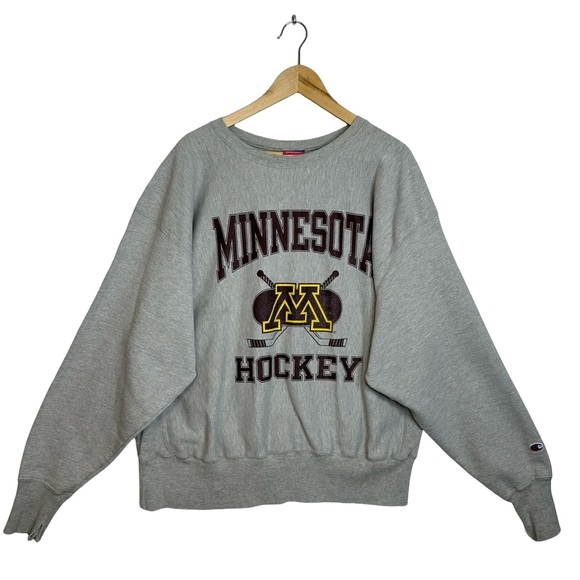 CHAMPION Reverse Weave Gray Minnesota Golden Gophers Hockey